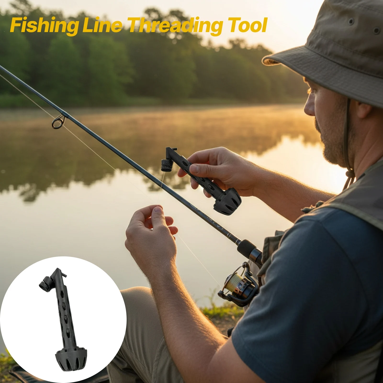 Fly Threader Easy Fishing Line Threader Fly Tying Tool Fishing Threading Device for Fly Fishing Accessories