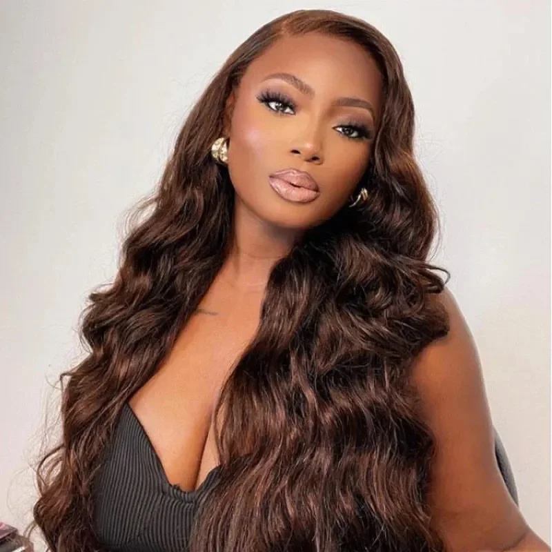 30 32 Inch Chocolate Brown Body Wave HD Lace Front Human Hair Wig Brazilian 13x6 Lace Frontal Wigs Preplucked for Women 200 Density
30 32 Inch Chocolate Brown Body Wave HD Lace Front Human Hair Wig Brazilian 13x6 Lace Frontal Wigs Preplucked for Women 200 Density