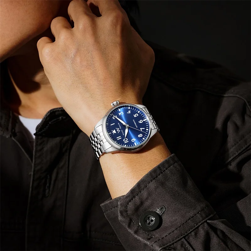 WM Watch Pilot Watch Automatic Mechanical Watches 200M Water Resistant Men Sapphire Casual Business Watch Welly Merck 165M-WM
WM Watch Pilot Watch Automatic Mechanical Watches 200M Water Resistant Men Sapphire Casual Business Watch Welly Merck 165M-WM