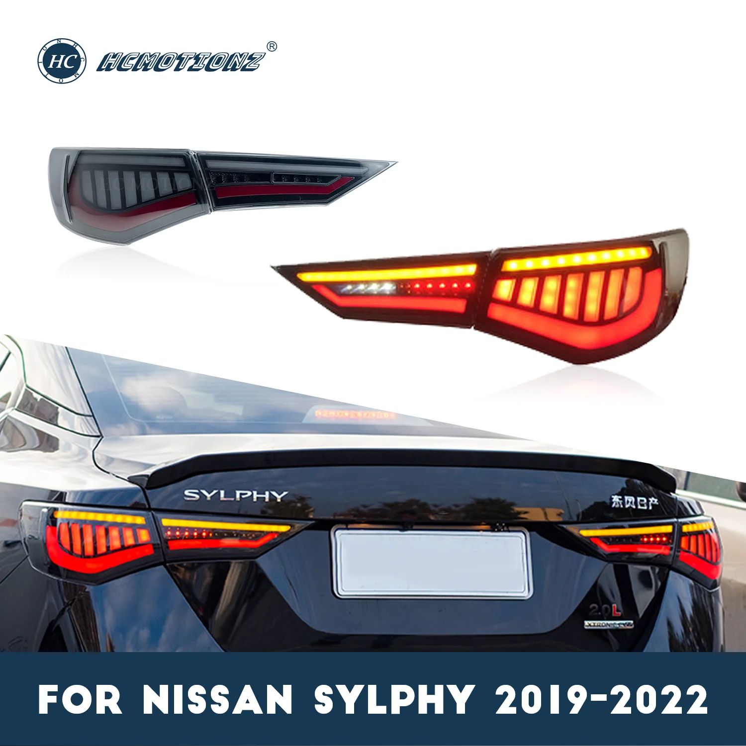 Задние фары HCMOTIONZ в сборе для Nissan Sylphy Sentra Pulsar 2019-2022, фары поворотников для запуска анимации DRL, задние фары
Задние фары HCMOTIONZ в сборе для Nissan Sylphy Sentra Pulsar 2019-2022, фары поворотников для запуска анимации DRL, задние фары