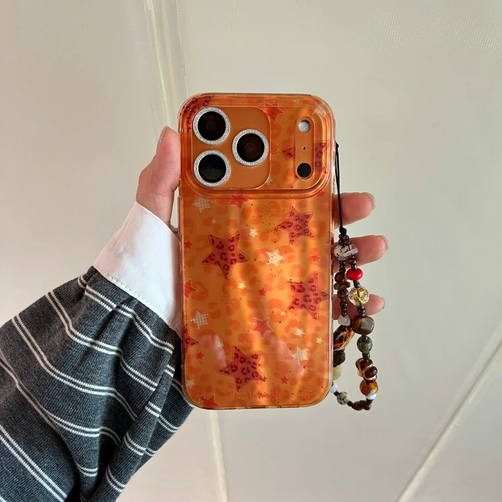 Fashionable orange leopard star phone case, suitable for iPhone 14/15/16/17 Pro Max, 17 Pro Korean INS new protective case
Fashionable orange leopard star phone case, suitable for iPhone 14/15/16/17 Pro Max, 17 Pro Korean INS new protective case