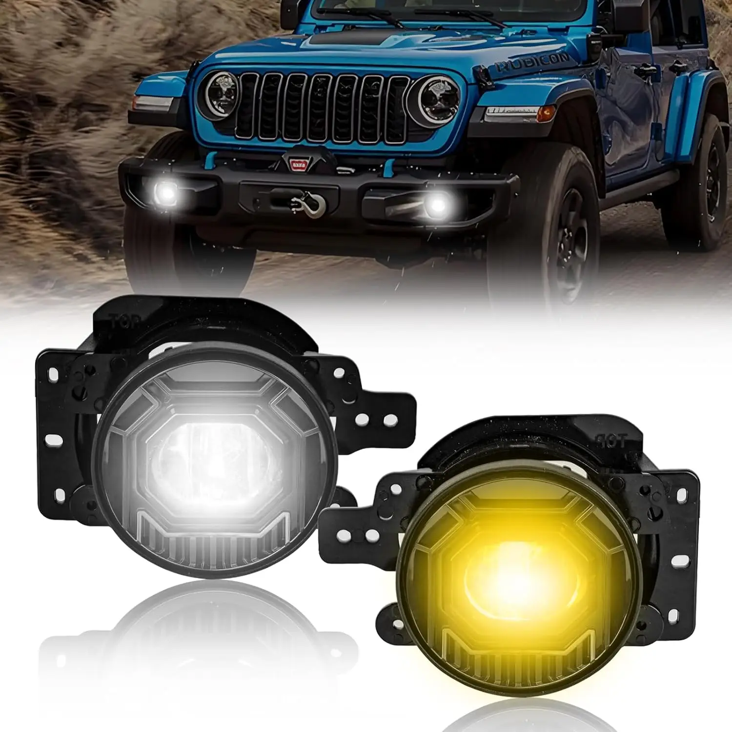 4 Inch Round LED Fog Lights 40W White Amber Off-Road Lamps Driving Lights , DOT Approved
4 Inch Round LED Fog Lights 40W White Amber Off-Road Lamps Driving Lights , DOT Approved