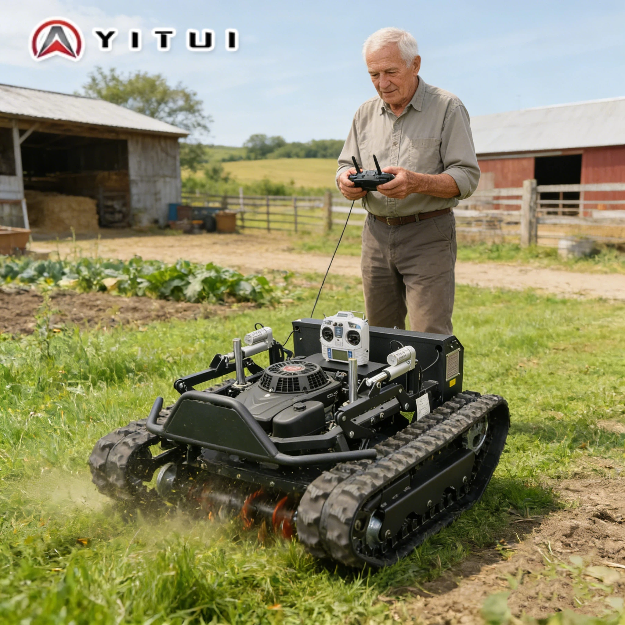 Customized all terrain remote controlled lawn mower with wide cutting range low noise and high efficiency
Customized all terrain remote controlled lawn mower with wide cutting range low noise and high efficiency