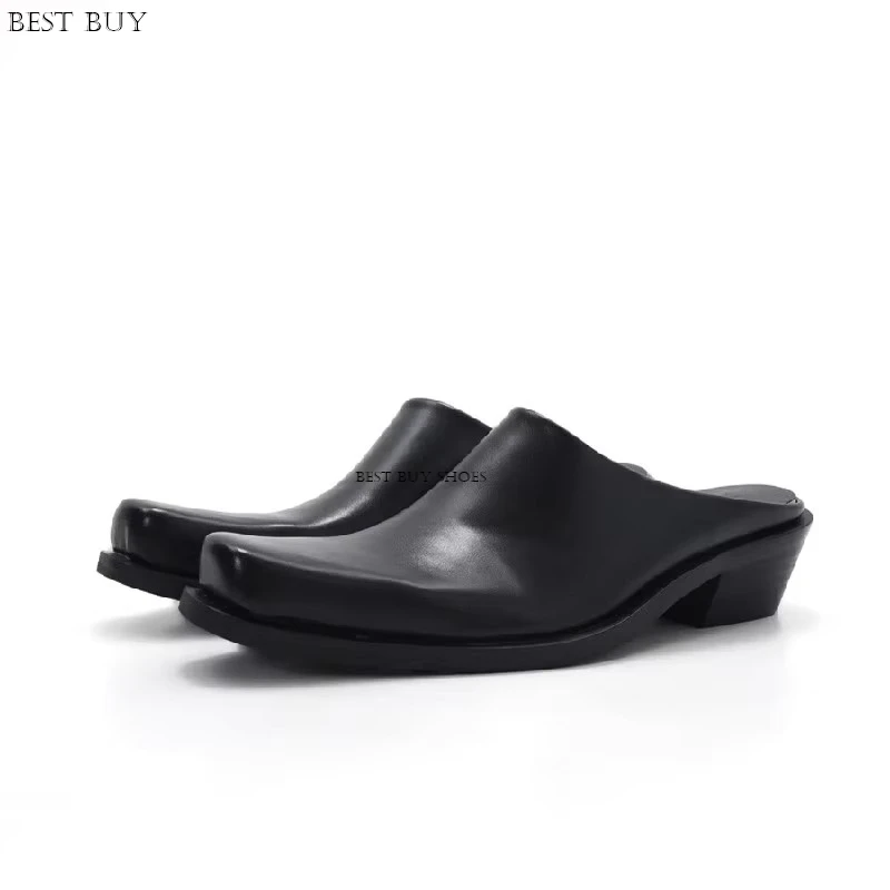 women Mens Casual Slippers Leather Muller Shoes Men Loafers Outdoor Non-slip Black Casual Half Slipper Fashion Shoes Man big siz
women Mens Casual Slippers Leather Muller Shoes Men Loafers Outdoor Non-slip Black Casual Half Slipper Fashion Shoes Man big siz