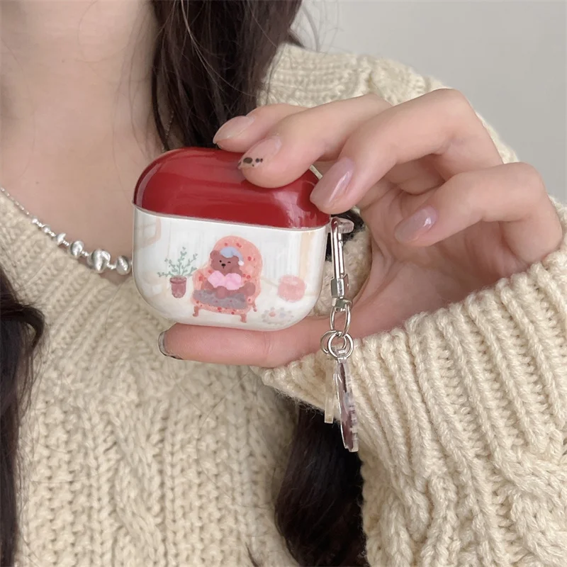 Korean Cute Bear Headphone Case For Apple Airpods 4 3 2 Pro Cover with Charm Silicone Headset Charging Cases For Airpod Pro2
Korean Cute Bear Headphone Case For Apple Airpods 4 3 2 Pro Cover with Charm Silicone Headset Charging Cases For Airpod Pro2