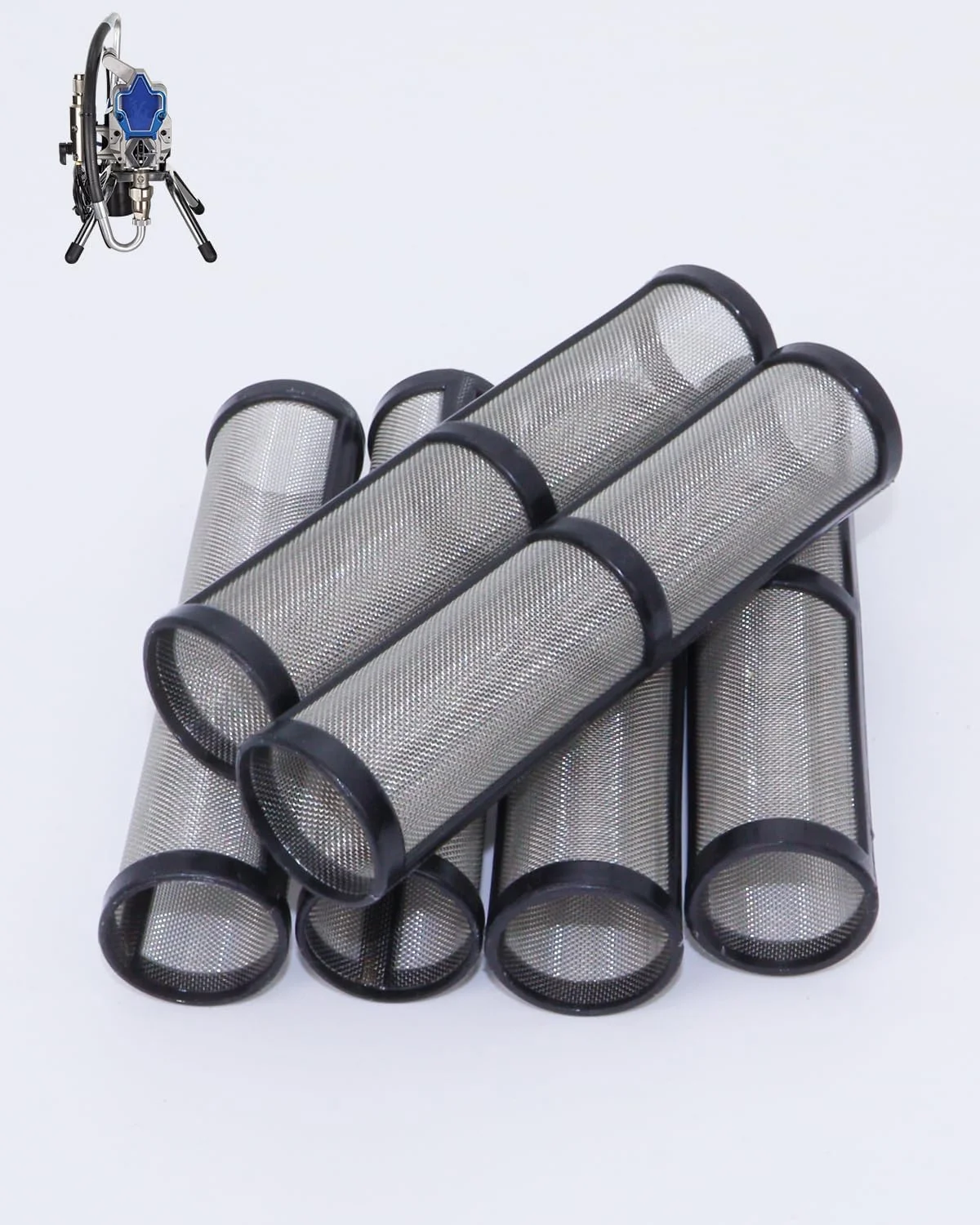 6-Pack 60 Mesh Short Filters, Compatible with ST, STX, 390, Ultra 395, 495, 595 Airless Paint Sprayers, Filter Replacement
6-Pack 60 Mesh Short Filters, Compatible with ST, STX, 390, Ultra 395, 495, 595 Airless Paint Sprayers, Filter Replacement
