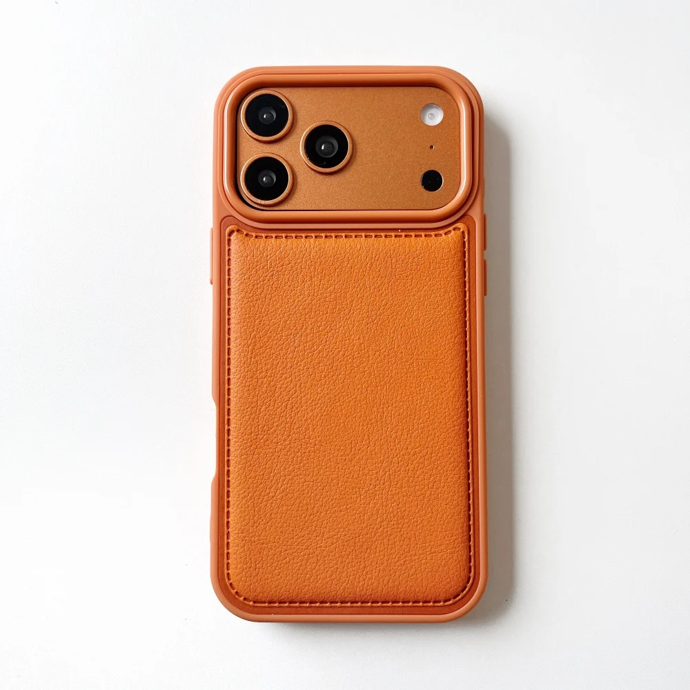 Solid color leather minimalist phone case suitable for iPhone14/15/16/17ProMax model anti-drop and shockproof protective case
Solid color leather minimalist phone case suitable for iPhone14/15/16/17ProMax model anti-drop and shockproof protective case