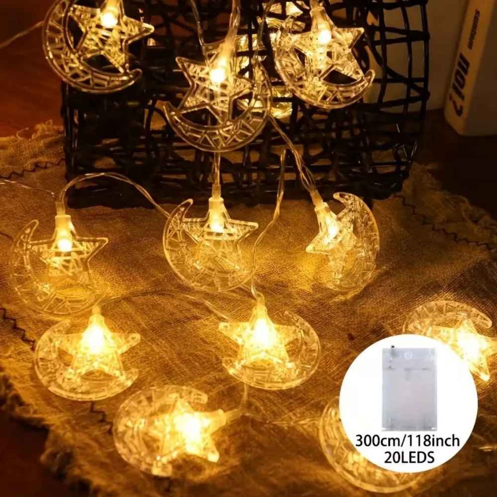 1PC 1.5M10LED/3M20LED Ramadan battery box moon&star light string,powered by AA batteries(excl),used for room Ramadan decoration
1PC 1.5M10LED/3M20LED Ramadan battery box moon&star light string,powered by AA batteries(excl),used for room Ramadan decoration