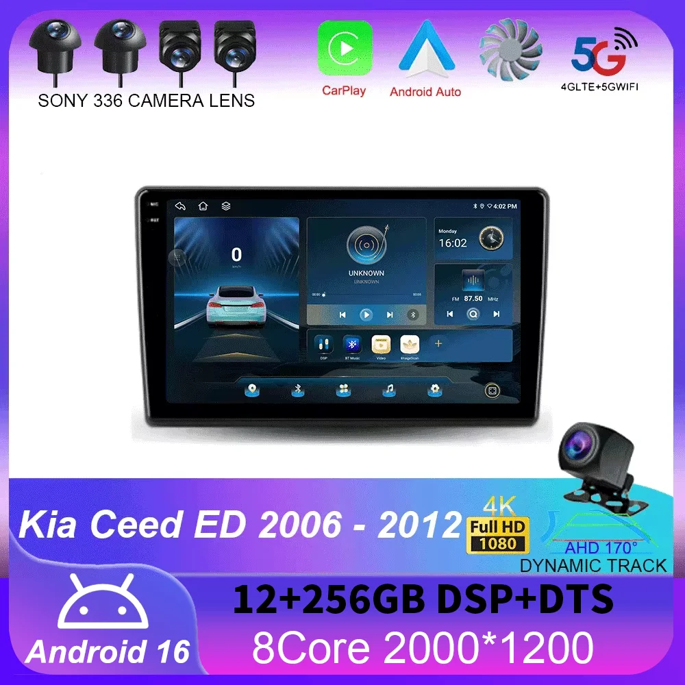 For Kia Ceed ED 2006 - 2012 Carplay Auto 4G+WIFI GPS Car Radio Navigation Multimedia Video Player Stereo BT Android 16
For Kia Ceed ED 2006 - 2012 Carplay Auto 4G+WIFI GPS Car Radio Navigation Multimedia Video Player Stereo BT Android 16