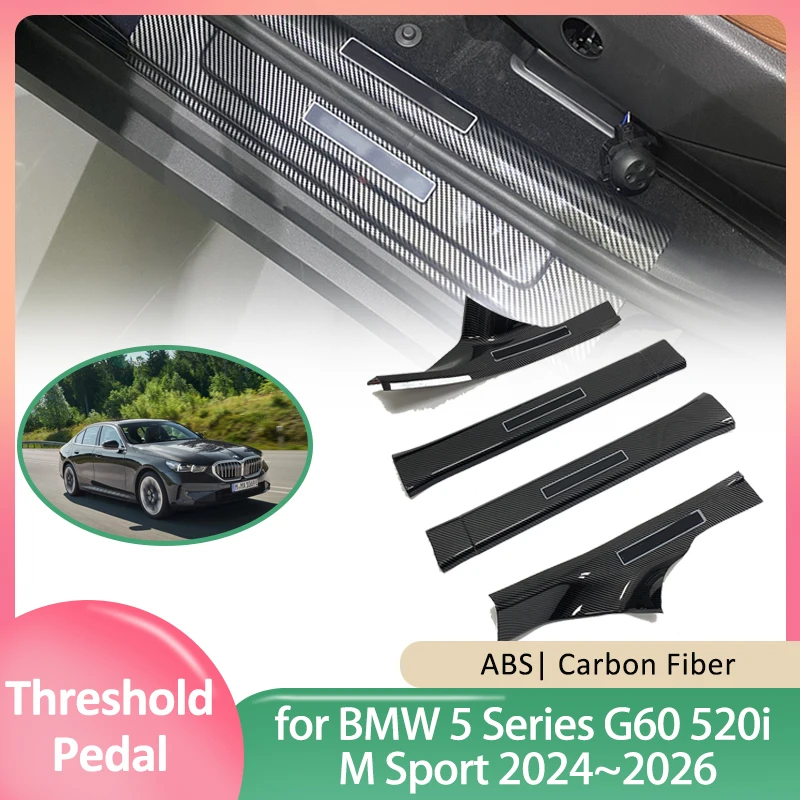 Car Door Sill Scuff Plate for BMW 5 Series G60 520i M Sport 2024~2026 Welcome Pedal Threshold Guards Cover Sticker Accessories
Car Door Sill Scuff Plate for BMW 5 Series G60 520i M Sport 2024~2026 Welcome Pedal Threshold Guards Cover Sticker Accessories