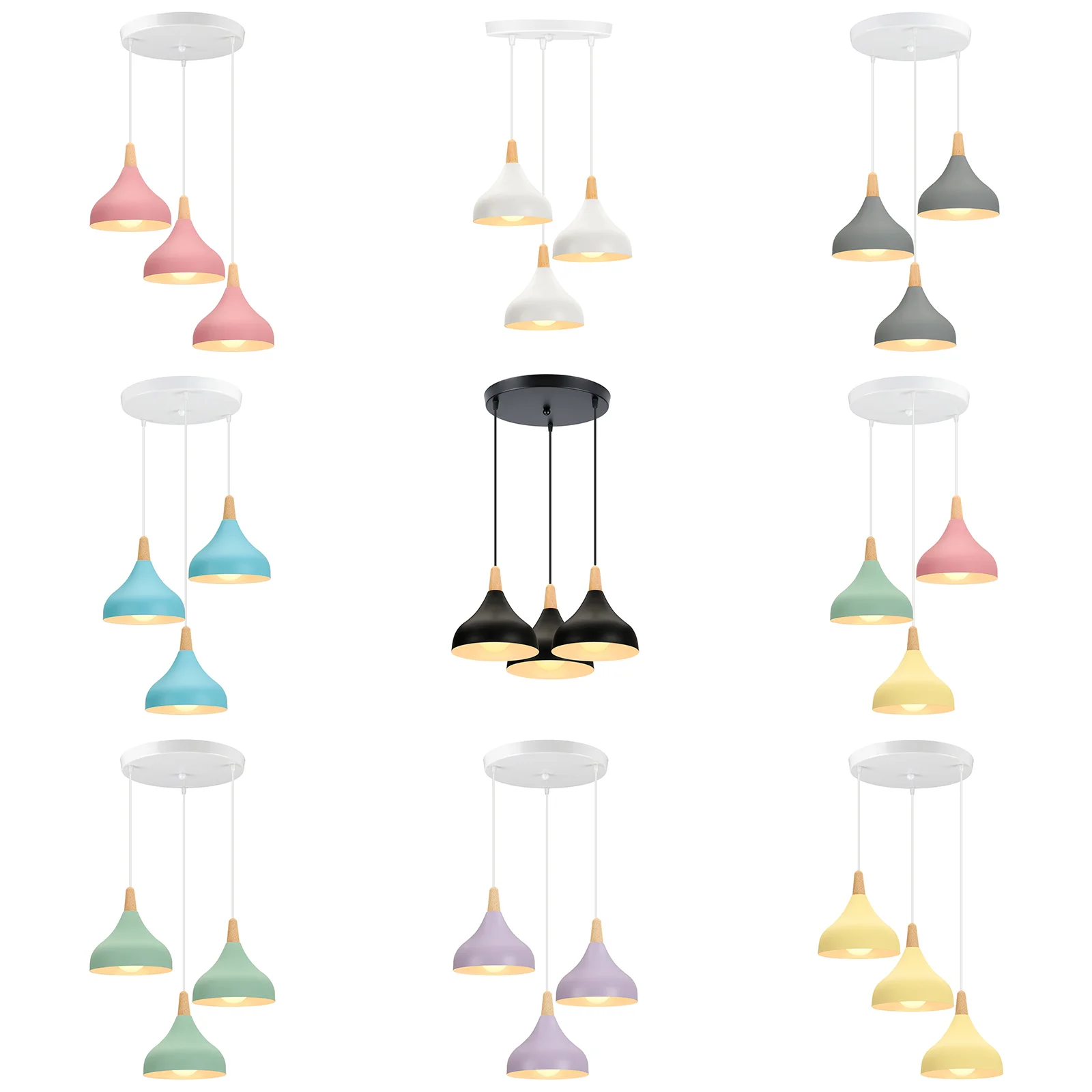 Modern Hanging Ceiling Lamps 3 Heads Wood Aluminium E27 Pendant Lights Personalized Restaurant Home Bedroom Kitchen Decor Lights
Modern Hanging Ceiling Lamps 3 Heads Wood Aluminium E27 Pendant Lights Personalized Restaurant Home Bedroom Kitchen Decor Lights