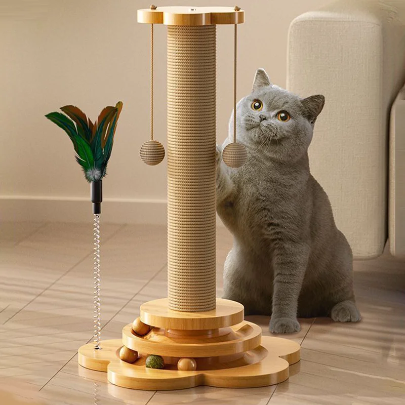 Wear-Resistant and Non-Shedding Cat Claw Post with Vertical Cat Scratching Ball and Integrated Cat Climbing Frame
Wear-Resistant and Non-Shedding Cat Claw Post with Vertical Cat Scratching Ball and Integrated Cat Climbing Frame