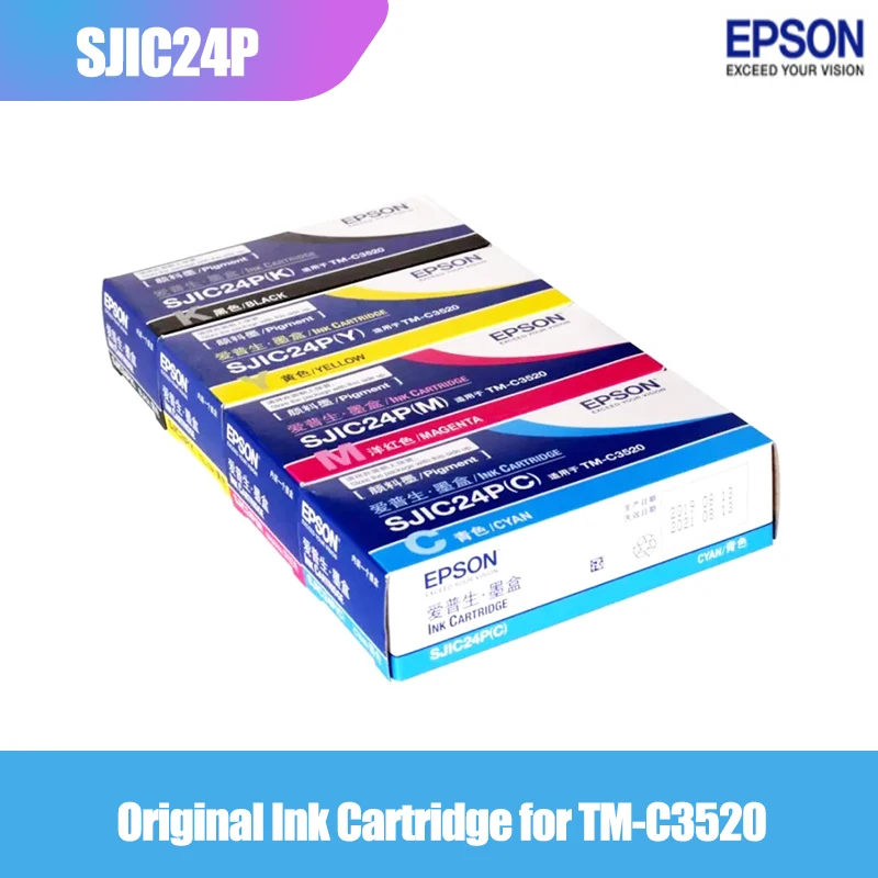 Epson Original TM-C3520 Ink Cartridge SJIC24P ALL COLOR CMYK Separate Type ALL Color
Epson Original TM-C3520 Ink Cartridge SJIC24P ALL COLOR CMYK Separate Type ALL Color