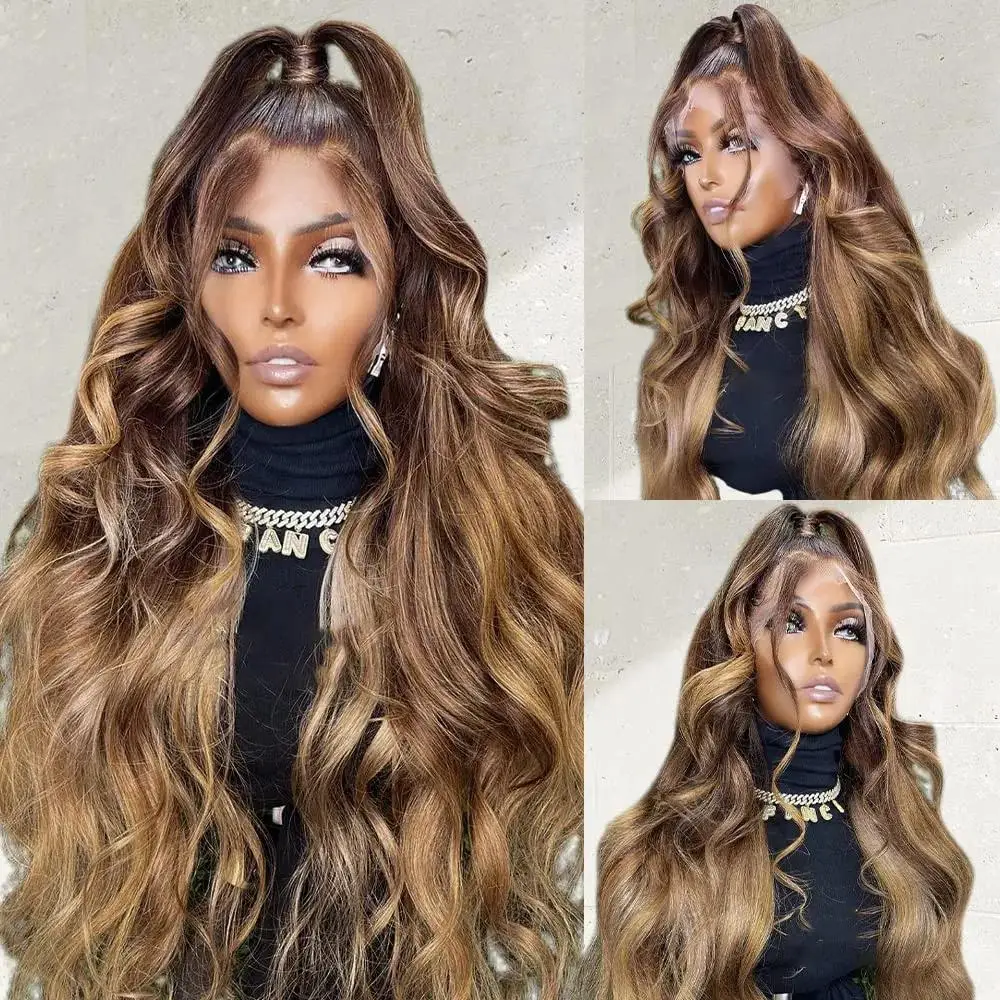 30 Inch 4/27 Body Wave Highlight Wig 100% Brazilian 13x4 Lace Front Human Hair Wig Color 13x6 Lace Frontal Blonde Wig For Women
30 Inch 4/27 Body Wave Highlight Wig 100% Brazilian 13x4 Lace Front Human Hair Wig Color 13x6 Lace Frontal Blonde Wig For Women