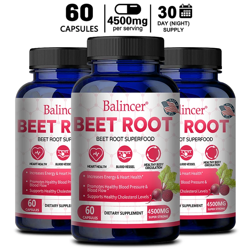 Beetroot Capsules 2500mg, Support Daily Blood Circulation, Cardiovascular Wellness, Physical Endurance & Immune Balance
Beetroot Capsules 2500mg, Support Daily Blood Circulation, Cardiovascular Wellness, Physical Endurance & Immune Balance