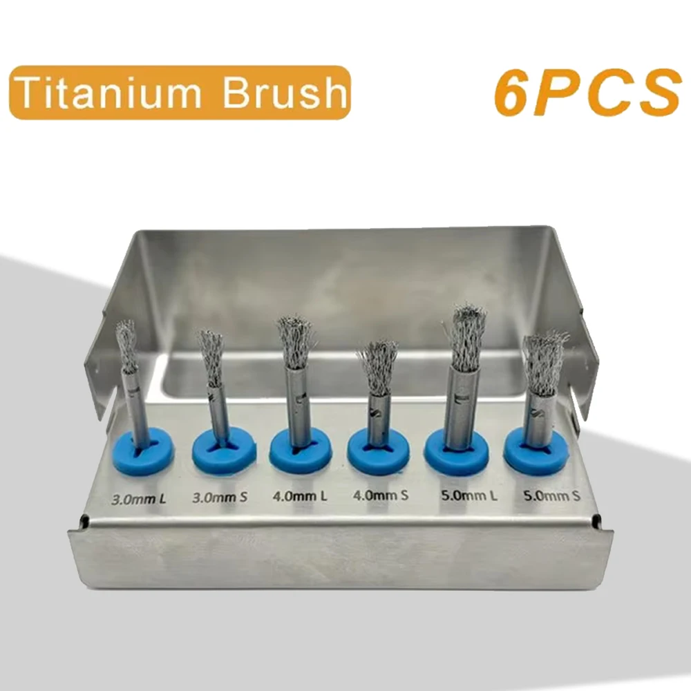 6pcs Dental Implant Brush Kit 420 Stainless Steel Non-Magnetic for Peri-Implantitis Thread Cleaning & Maintenance Tool
6pcs Dental Implant Brush Kit 420 Stainless Steel Non-Magnetic for Peri-Implantitis Thread Cleaning & Maintenance Tool