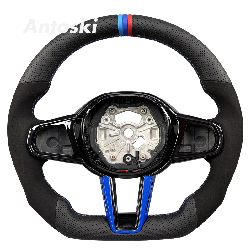 Sport Style for BMW CS M2 M3 M4 G22 G31 G82 G29 G20 G30 G2X G3X G8X F9X Custom Heating Black Suede and Leather Steering Wheel
Sport Style for BMW CS M2 M3 M4 G22 G31 G82 G29 G20 G30 G2X G3X G8X F9X Custom Heating Black Suede and Leather Steering Wheel