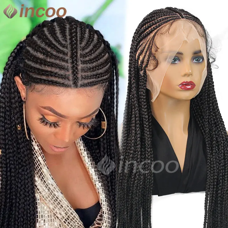Полные кружевные плетеные парики Синтетические племенные косы Парик 32 "Jumbo Knotless Box Плетеные парики Cornrow Парик для чернокожих женщин Африканские волосы
Полные кружевные плетеные парики Синтетические племенные косы Парик 32 "Jumbo Knotless Box Плетеные парики Cornrow Парик для чернокожих женщин Африканские волосы