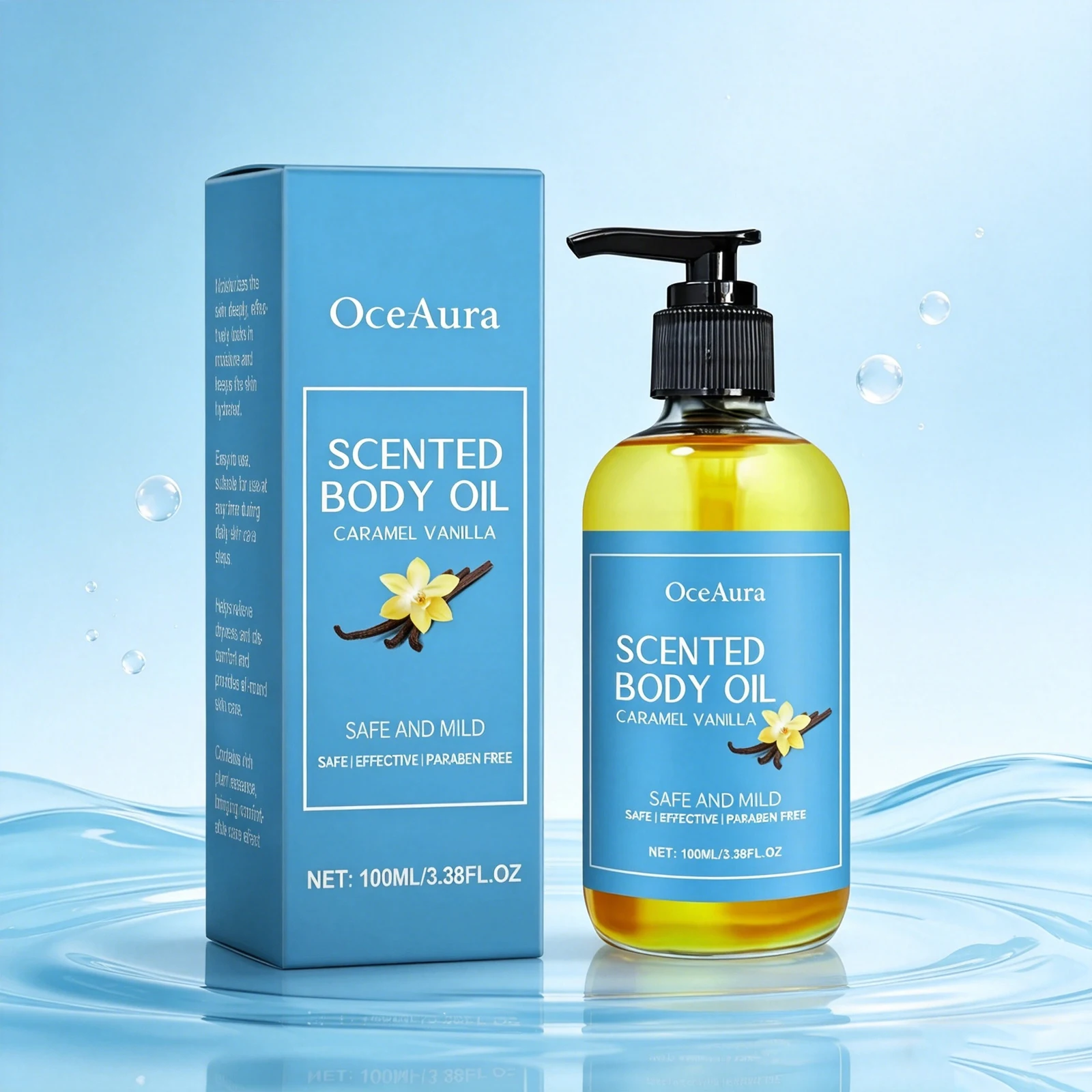 OceAura 100ml Caramel Vanilla Body Oil Moisturizing Hydrating Skin Care Nourishing And Soothing Massage Oil for Smooth Skin
OceAura 100ml Caramel Vanilla Body Oil Moisturizing Hydrating Skin Care Nourishing And Soothing Massage Oil for Smooth Skin