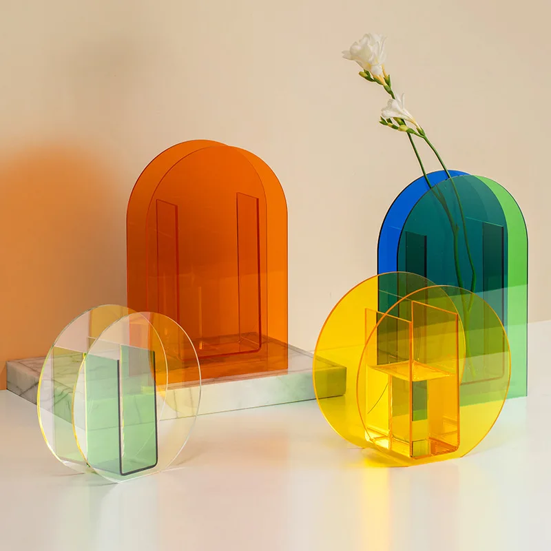 Ins Style Rainbow Color Acrylic Vases Floral Container Wedding Party Home Office Shop Design Decoration
Ins Style Rainbow Color Acrylic Vases Floral Container Wedding Party Home Office Shop Design Decoration