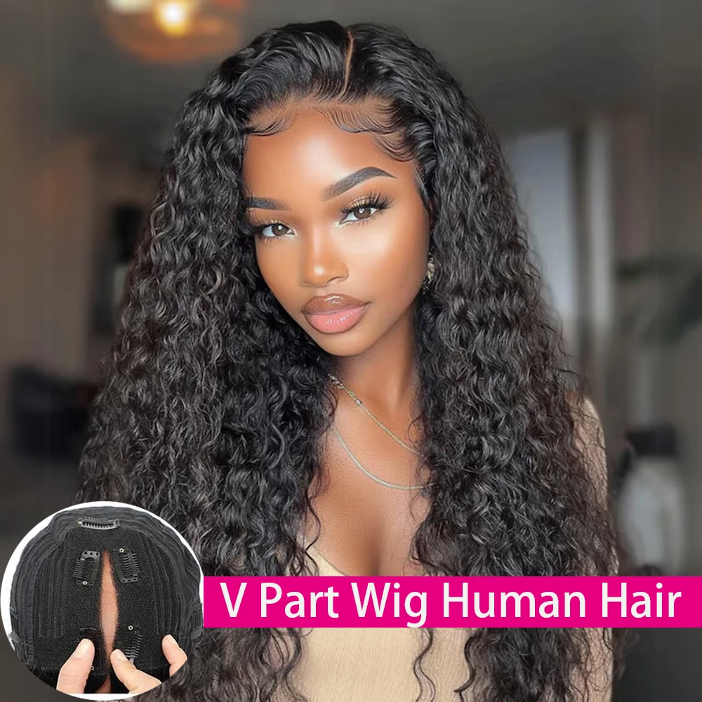 Water Wave V Part Wig Human Hair No Leave Out No Glue Brazilian Deep Curly Wave V Part Human Hair Wigs for Women 250% Density
Water Wave V Part Wig Human Hair No Leave Out No Glue Brazilian Deep Curly Wave V Part Human Hair Wigs for Women 250% Density
