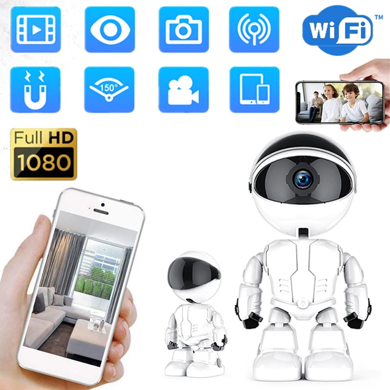 1080P Home Security Robot IP Camera 360 ° Intelligent Auto Tracking Camera Wireless WiFi Baby Monitor Video Surveillance Camera
1080P Home Security Robot IP Camera 360 ° Intelligent Auto Tracking Camera Wireless WiFi Baby Monitor Video Surveillance Camera