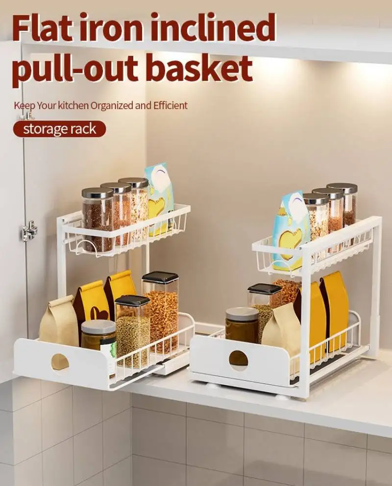 Under Sink 2 Tier Sliding Cabinet Basket Organizer Drawer Pull Out Cabinet Multi-Purpose Sink Organizer for Bathroom Kitchen
Under Sink 2 Tier Sliding Cabinet Basket Organizer Drawer Pull Out Cabinet Multi-Purpose Sink Organizer for Bathroom Kitchen