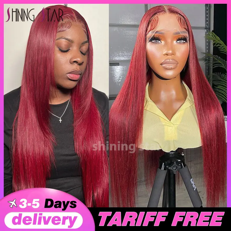 Burgundy 13X6 Hd Lace Frontal Human Hair Wig Straight Wig 13X4 Lace Front Human Hair Wigs For Women 99J Colored 180 High Density
Burgundy 13X6 Hd Lace Frontal Human Hair Wig Straight Wig 13X4 Lace Front Human Hair Wigs For Women 99J Colored 180 High Density