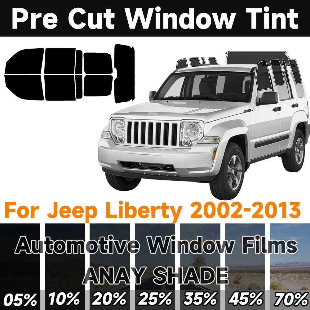 Предварительно вырезанная тонировка окон автомобиля для Jeep Liberty 2002-2013, любой год, автоматическая защита от солнца и ультрафиолета, тепловая 2-слойная защитная пленка для окон, конфиденциальности
Предварительно вырезанная тонировка окон автомобиля для Jeep Liberty 2002-2013, любой год, автоматическая защита от солнца и ультрафиолета, тепловая 2-слойная защитная пленка для окон, конфиденциальности