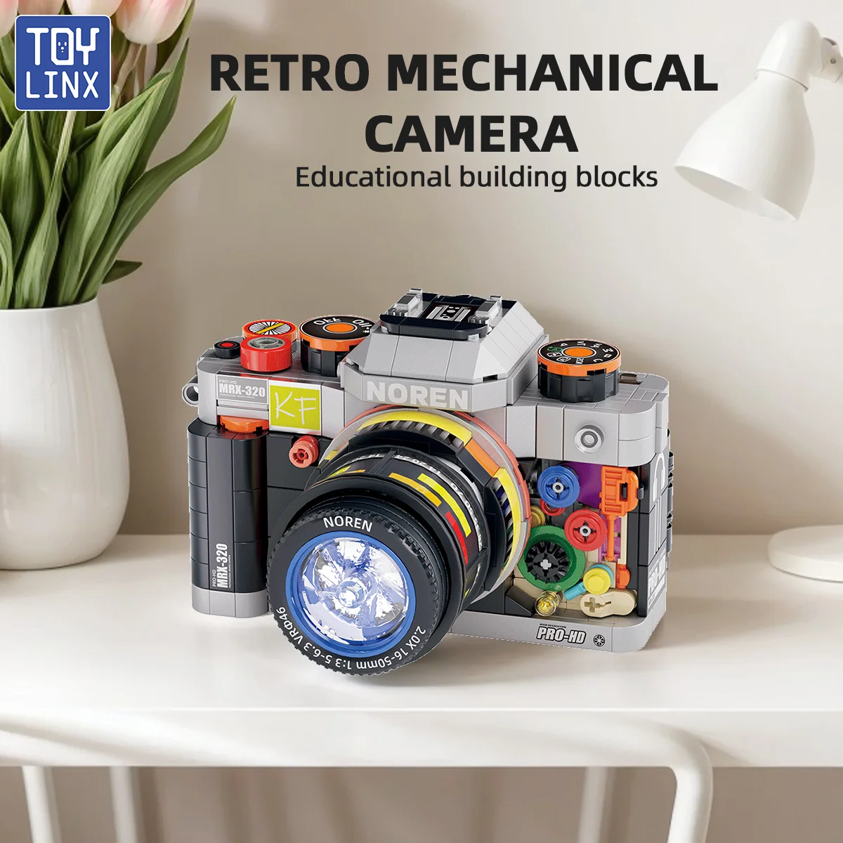 Ретро-камера TOYLINX, 653 шт., строительный комплект, набор строительных блоков, коллекционная идея для подарка, строительный набор для взрослых
Ретро-камера TOYLINX, 653 шт., строительный комплект, набор строительных блоков, коллекционная идея для подарка, строительный набор для взрослых