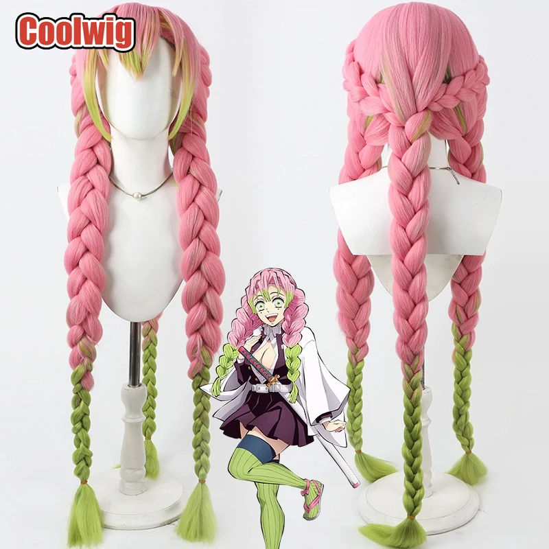 Coolwig Synthetic Hair Kanroji Mitsuri Cosplay Wigs Demon Slaye Kimetsu no Yaiba Pink Mixed Green Braided Wig Heat Resistant
Coolwig Synthetic Hair Kanroji Mitsuri Cosplay Wigs Demon Slaye Kimetsu no Yaiba Pink Mixed Green Braided Wig Heat Resistant