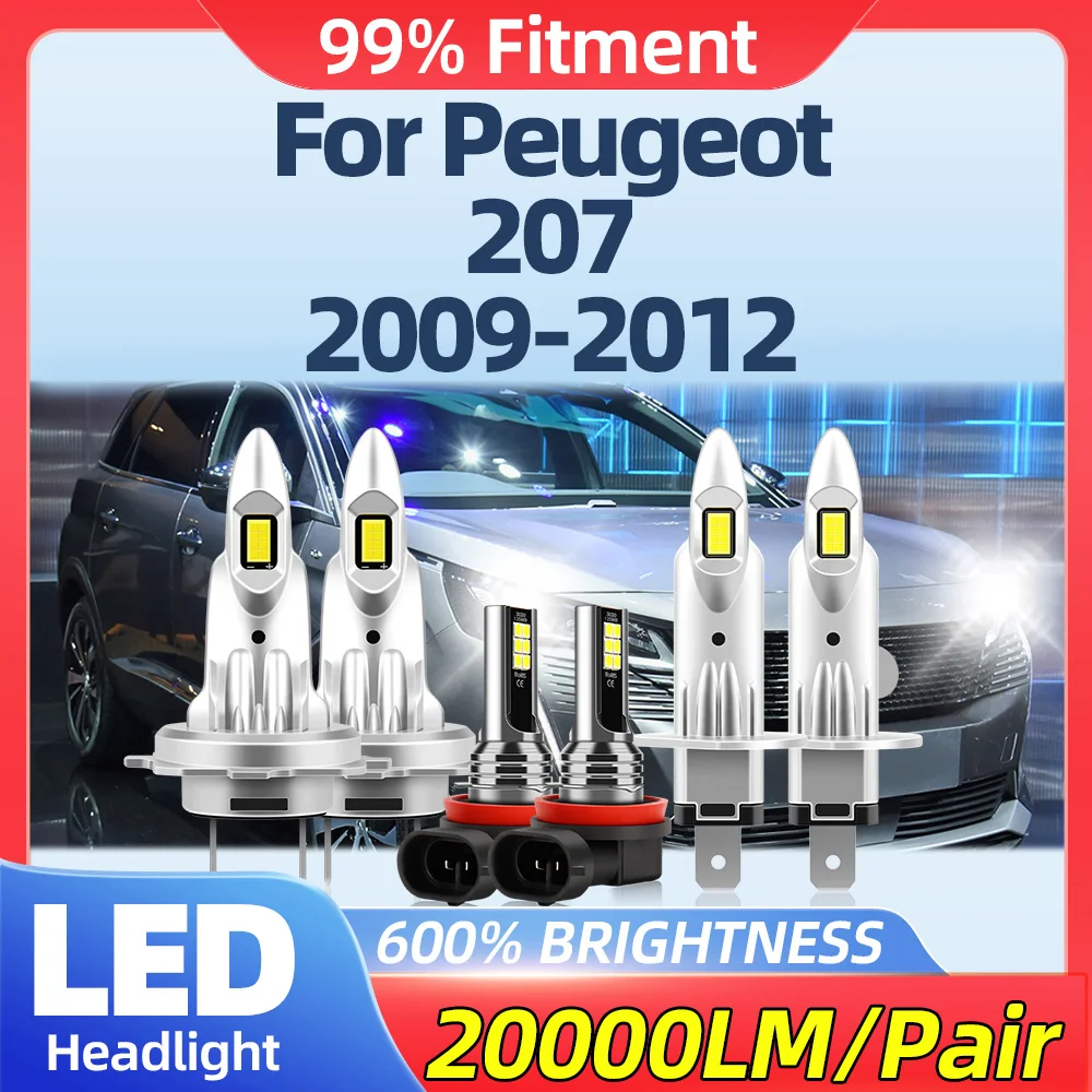 60000LM Turbo Auto Headlamp Bulbs 360W Fog Lights 12V 6000K Super Bright LED Headlights For Peugeot 207 2009 2010 2011 2012
60000LM Turbo Auto Headlamp Bulbs 360W Fog Lights 12V 6000K Super Bright LED Headlights For Peugeot 207 2009 2010 2011 2012