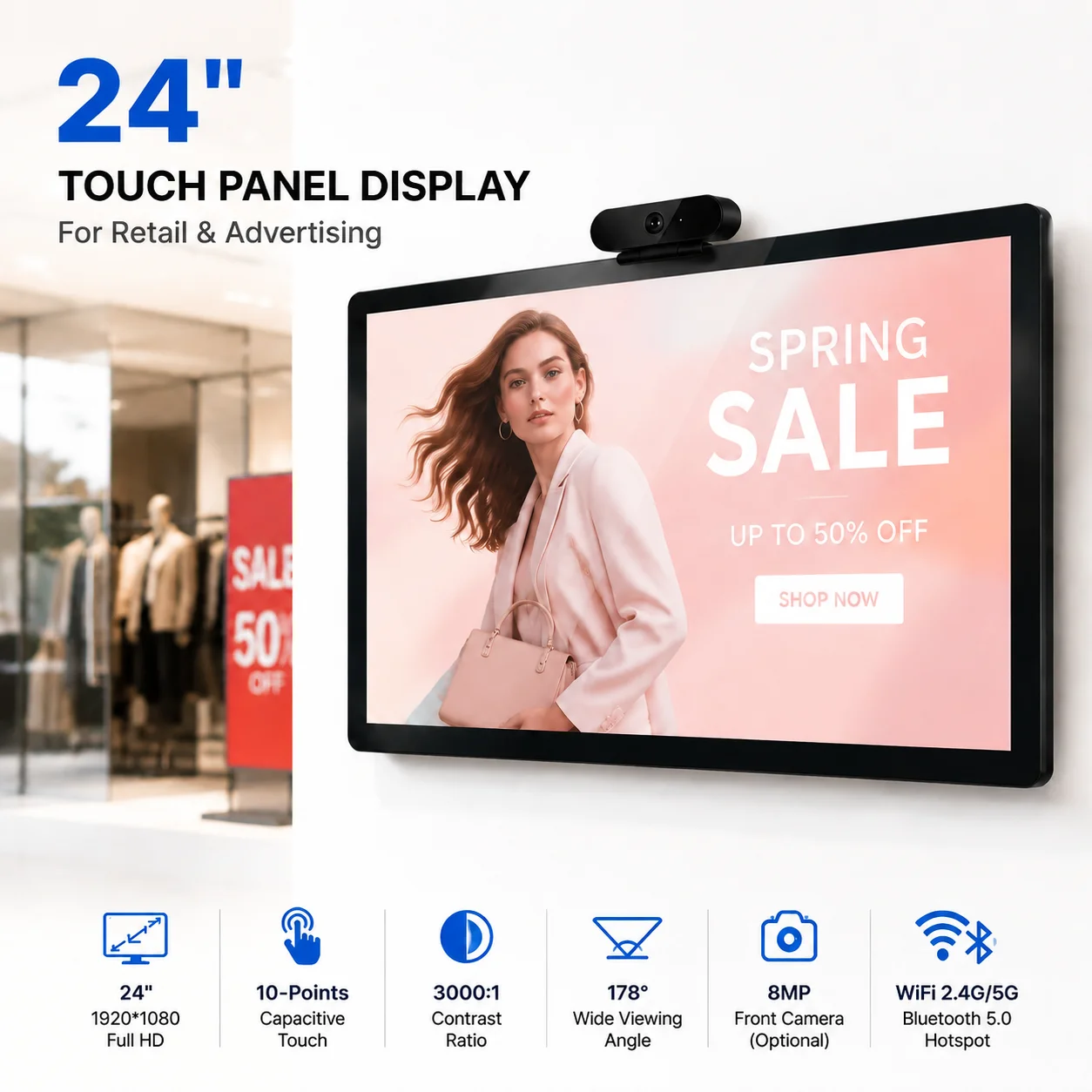 New 24Inch All-in-One Commercial Touch Screen Display | Full HD Multi-Touch Monitor with Customization Support for retailers
New 24Inch All-in-One Commercial Touch Screen Display | Full HD Multi-Touch Monitor with Customization Support for retailers