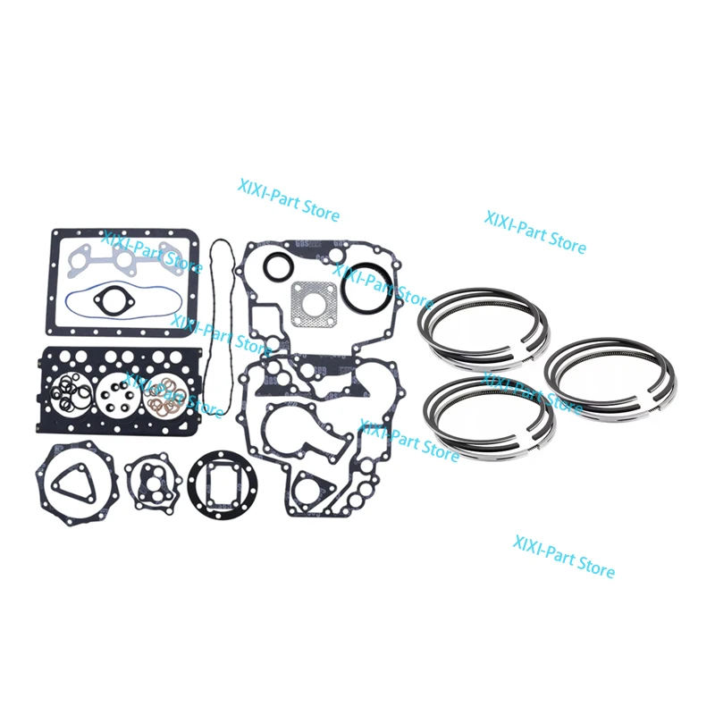 D782 Full Gasket Kit Set&Piston Ring 67*1.5K+1.5+2m 3-Cylinder For Kubota Engine Head Gasket Overhaul Rebuild Kit 78*2HK+1.5+4
D782 Full Gasket Kit Set&Piston Ring 67*1.5K+1.5+2m 3-Cylinder For Kubota Engine Head Gasket Overhaul Rebuild Kit 78*2HK+1.5+4