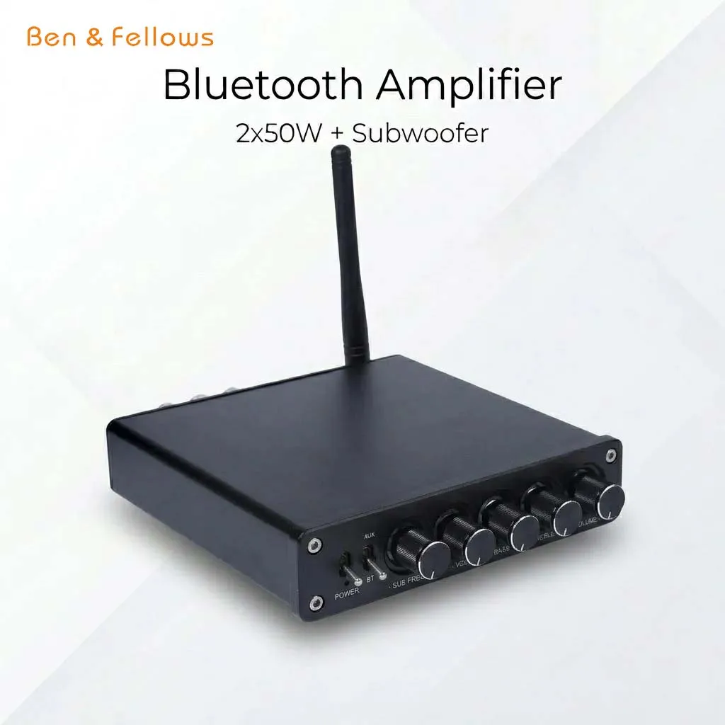 Bluetooth 5.0 Subwoofer Amplifier 2.1 Channel Audio Power Amplifier 2x50W +100W Stereo Receiver for Home Ceiling Speakers
Bluetooth 5.0 Subwoofer Amplifier 2.1 Channel Audio Power Amplifier 2x50W +100W Stereo Receiver for Home Ceiling Speakers