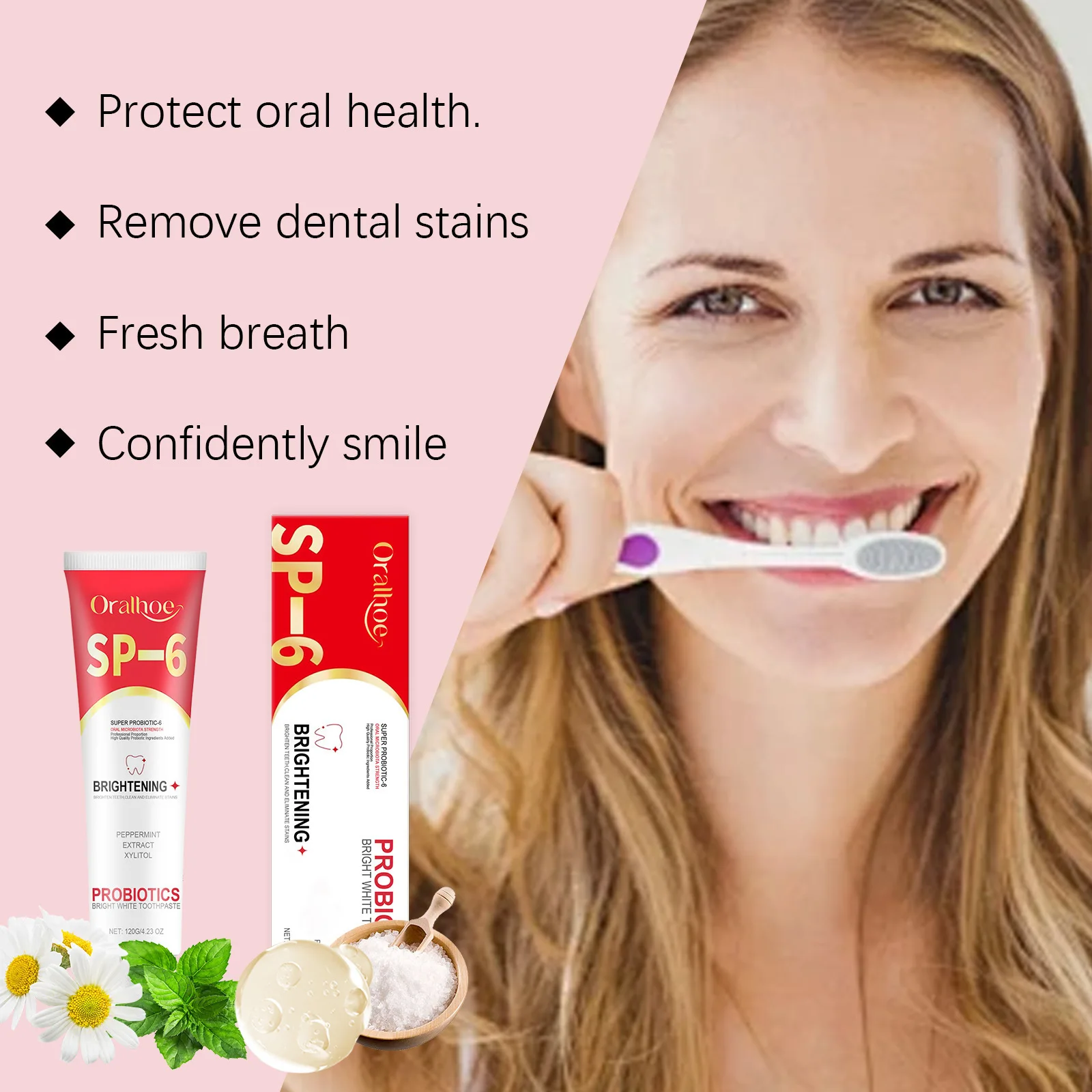 Oralhoe 120 г Sp-6 Пробиотик Ультра отбеливающая зубная паста Свежее дыхание Удаление пятен налета Отбеливание зубов Осветляющая полость рта Зубная паста
Oralhoe 120 г Sp-6 Пробиотик Ультра отбеливающая зубная паста Свежее дыхание Удаление пятен налета Отбеливание зубов Осветляющая полость рта Зубная паста