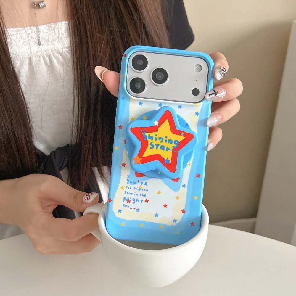 Korean Ins Cute Blue Star Phone Case For iPhone 17 Pro 15 16 17 Pro Max 15 Pro 14 13 Women's Anti-Fall Case With Magnetic Holder
Korean Ins Cute Blue Star Phone Case For iPhone 17 Pro 15 16 17 Pro Max 15 Pro 14 13 Women's Anti-Fall Case With Magnetic Holder