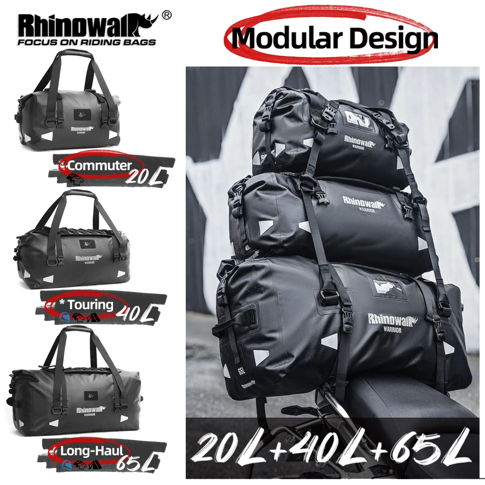 Водонепроницаемые мотоциклетные сумки Rhinowalk 20л/40л/65л, универсальные боковые кофры, верхний багажный кофр, свободная комбинация
Водонепроницаемые мотоциклетные сумки Rhinowalk 20л/40л/65л, универсальные боковые кофры, верхний багажный кофр, свободная комбинация