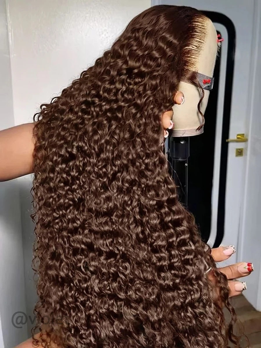 Chocolate Brown #4 Colored 13x4 Lace Front Wigs Deep Wave Human Hair 28 30 Inch Transparent Lace Frontal Wigs Curly Pre Plucked
Chocolate Brown #4 Colored 13x4 Lace Front Wigs Deep Wave Human Hair 28 30 Inch Transparent Lace Frontal Wigs Curly Pre Plucked