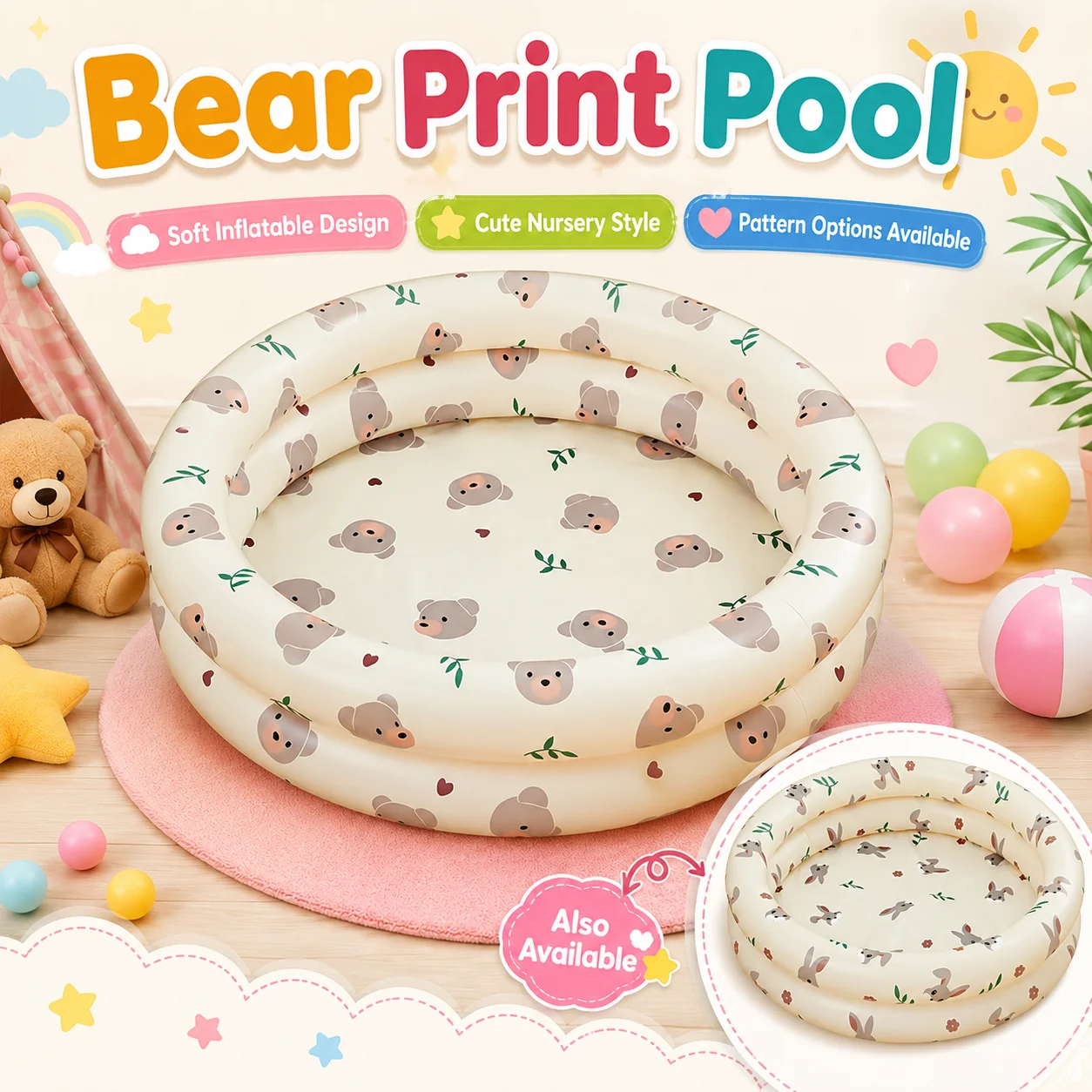 1PC Inflatable Pool Ball Pit, Foldable PVC Paddling Pool, Indoor Outdoor Splash Play Pool Portable, Summer Bathtub Toy
1PC Inflatable Pool Ball Pit, Foldable PVC Paddling Pool, Indoor Outdoor Splash Play Pool Portable, Summer Bathtub Toy