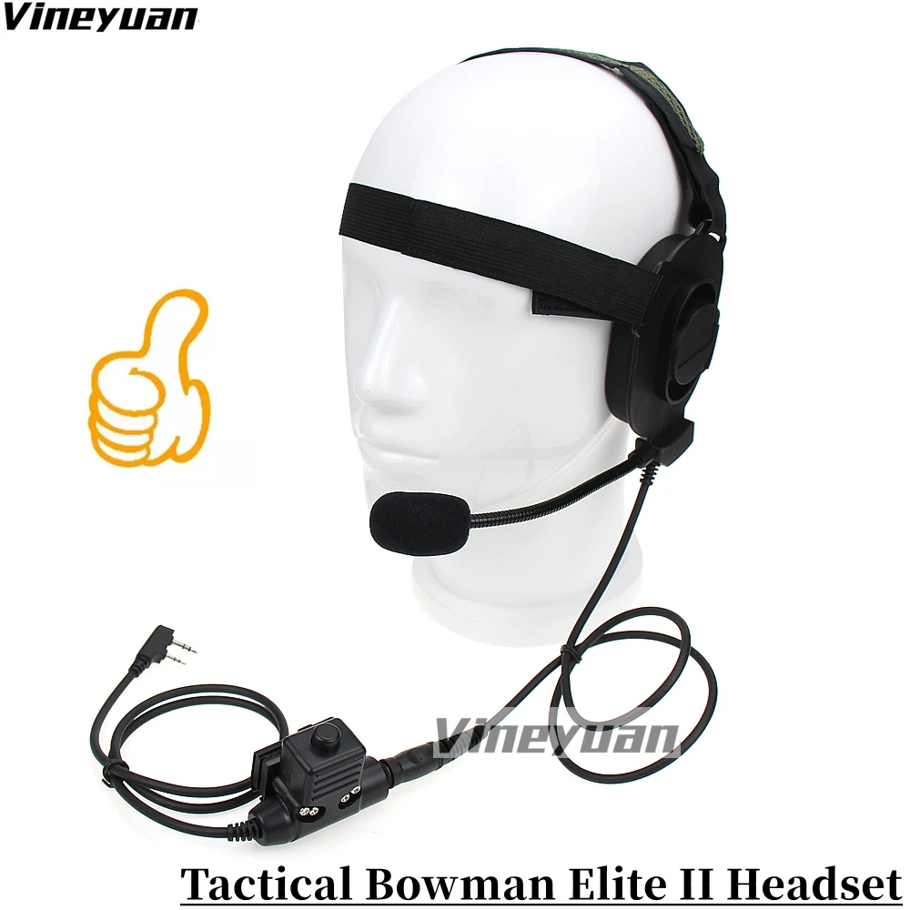 2-контактная PTT тактическая гарнитура Bowman Elite II с микрофоном в стиле U94, наушники для Kenwood BAOFENG, двухсторонняя рация
2-контактная PTT тактическая гарнитура Bowman Elite II с микрофоном в стиле U94, наушники для Kenwood BAOFENG, двухсторонняя рация