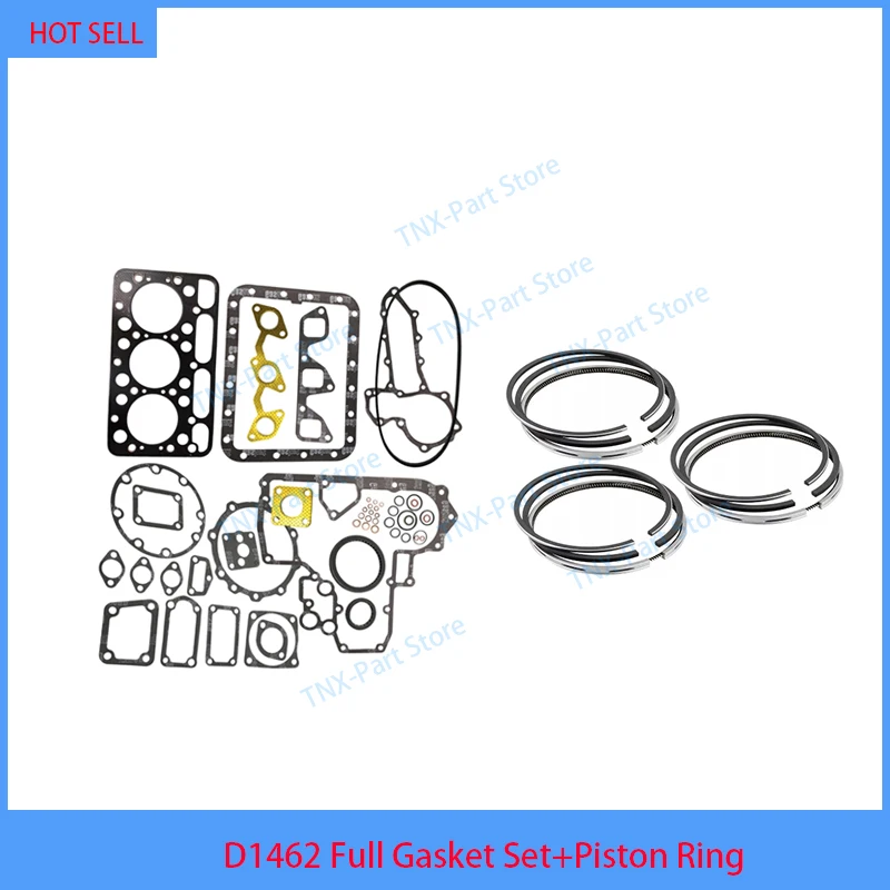 D1462 For Kubota Piton Ring 3-Cylinder Full Gasket Kit Set Engine With Cylinder Head Gasket Overhaul Rebuild Kit
D1462 For Kubota Piton Ring 3-Cylinder Full Gasket Kit Set Engine With Cylinder Head Gasket Overhaul Rebuild Kit