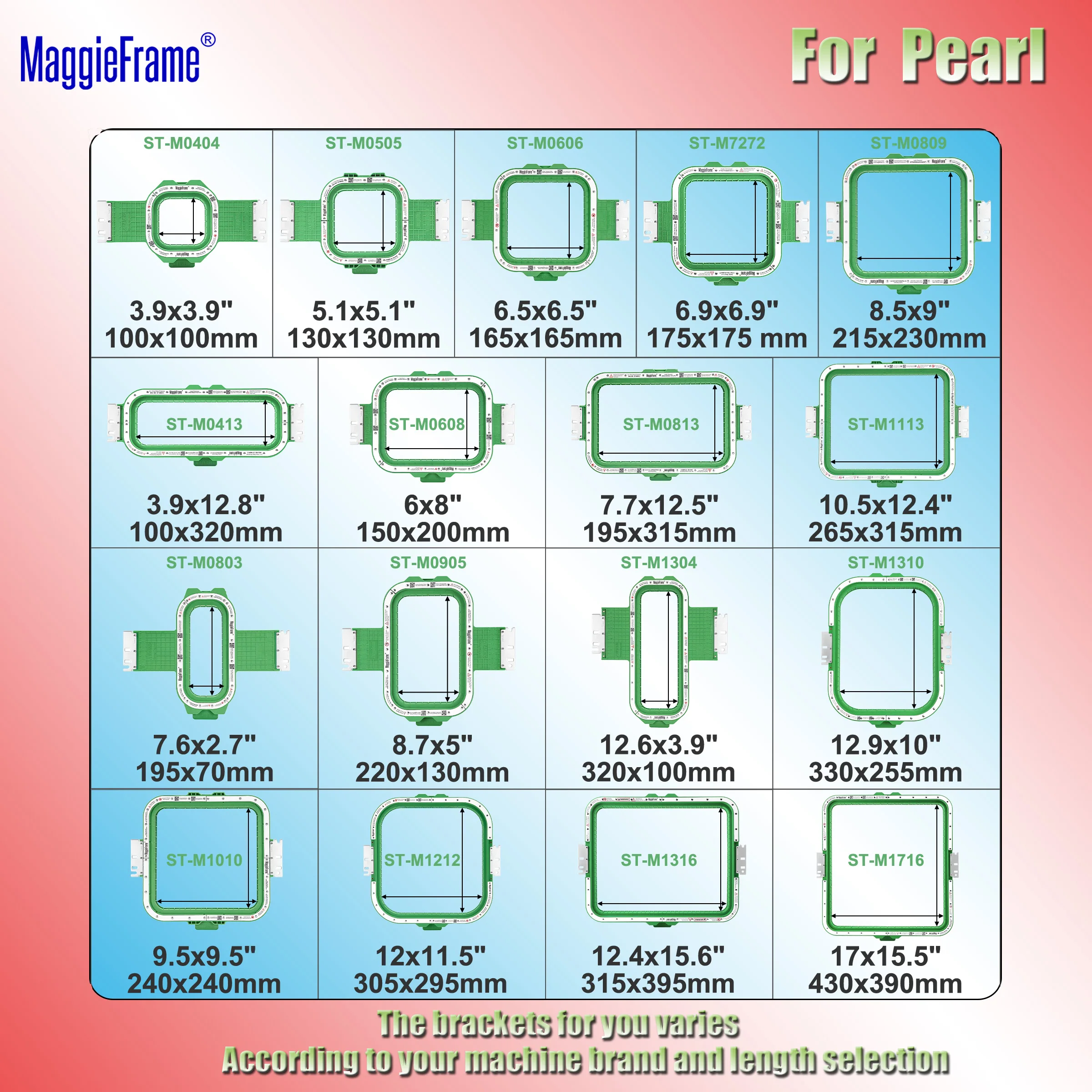 MaggieFrame Магнитная рамка для вышивания Pearl 901/1501/1502/1504/1506/1508 Могучая машина Обруч нескольких размеров
MaggieFrame Магнитная рамка для вышивания Pearl 901/1501/1502/1504/1506/1508 Могучая машина Обруч нескольких размеров
