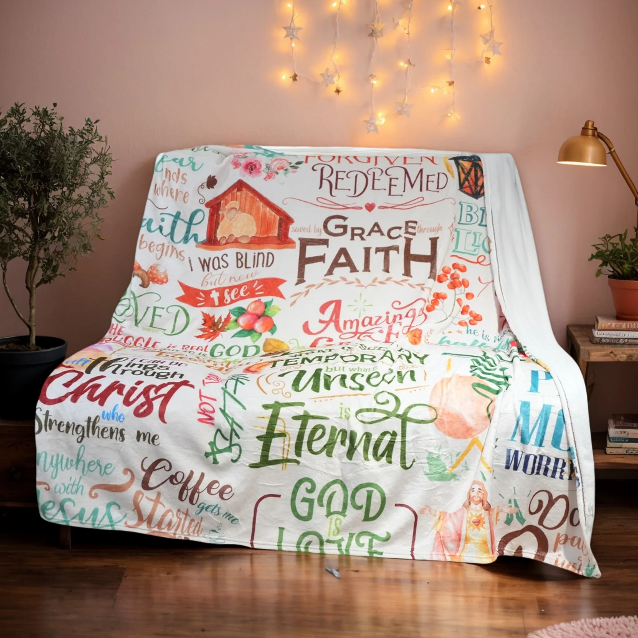 Bible Verse Blanket – Inspirational Faith Blanket with Scriptures and Quotes, Soft Fleece Throw for Women, Religious Decor or G
Bible Verse Blanket – Inspirational Faith Blanket with Scriptures and Quotes, Soft Fleece Throw for Women, Religious Decor or G