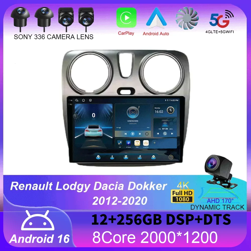 Android 16 Carplay Auto WIFI+4G For Renault Lodgy Dacia Dokker 2012-2020 Car Radio Multimedia Video Player Navigation GPS Stereo
Android 16 Carplay Auto WIFI+4G For Renault Lodgy Dacia Dokker 2012-2020 Car Radio Multimedia Video Player Navigation GPS Stereo