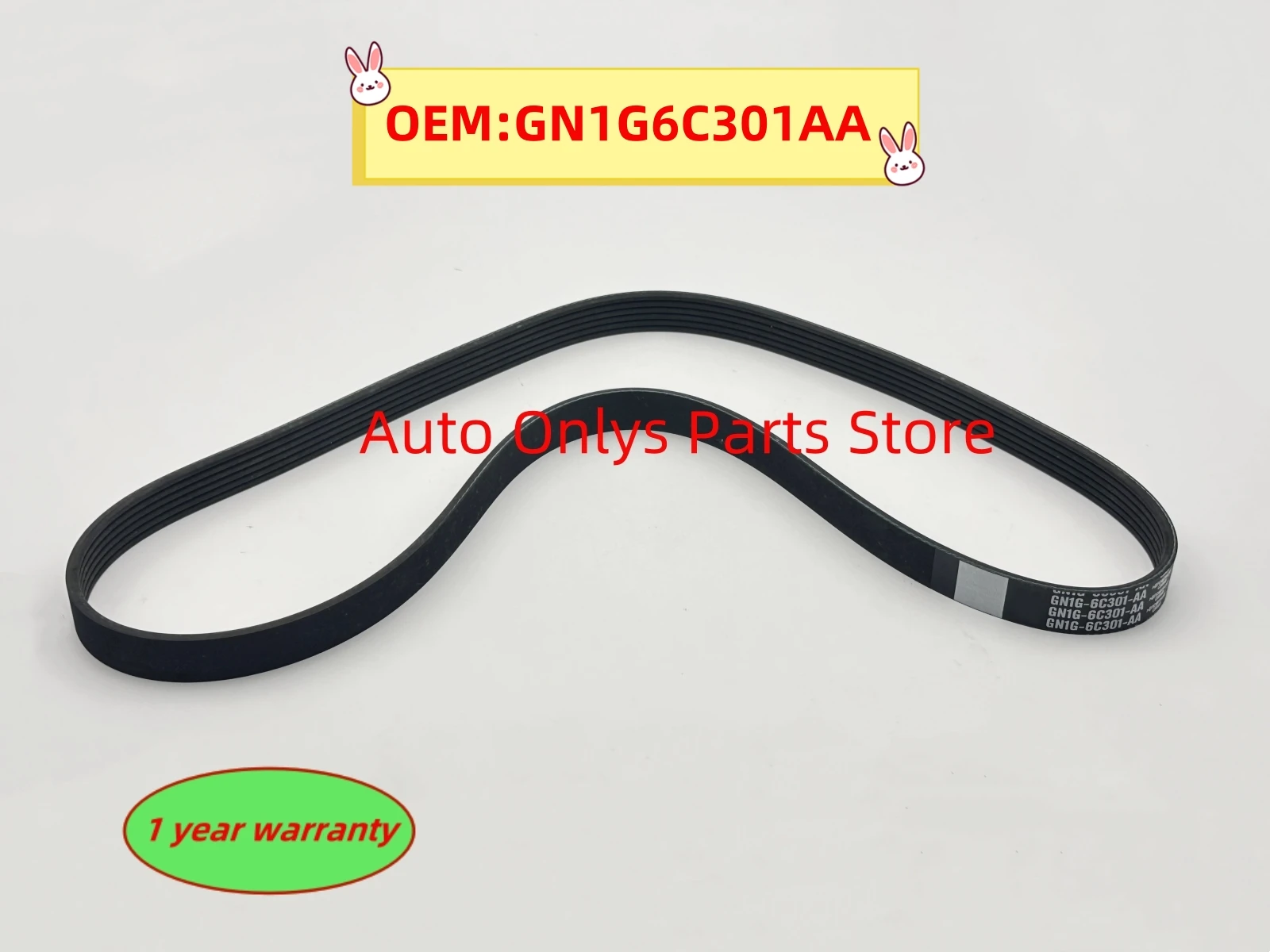 1pc High quality New GN1G6C301AA GN1G-6C301-AA Belt Motor Alternator For Ford- Ka 6pk1202 Ka 1.5 Dragon 2018-2020
1pc High quality New GN1G6C301AA GN1G-6C301-AA Belt Motor Alternator For Ford- Ka 6pk1202 Ka 1.5 Dragon 2018-2020