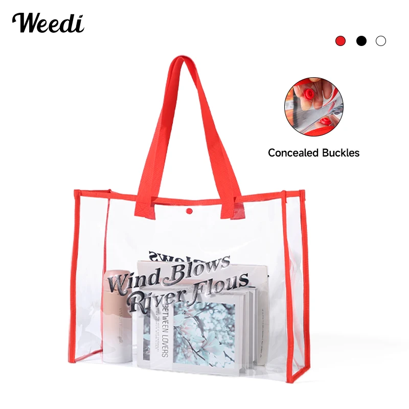 Weedi Fashion Clear Travel Beach Bag For Women Large Capacity Waterproof Travel Tote Bag Storage Shopping Bags
Weedi Fashion Clear Travel Beach Bag For Women Large Capacity Waterproof Travel Tote Bag Storage Shopping Bags