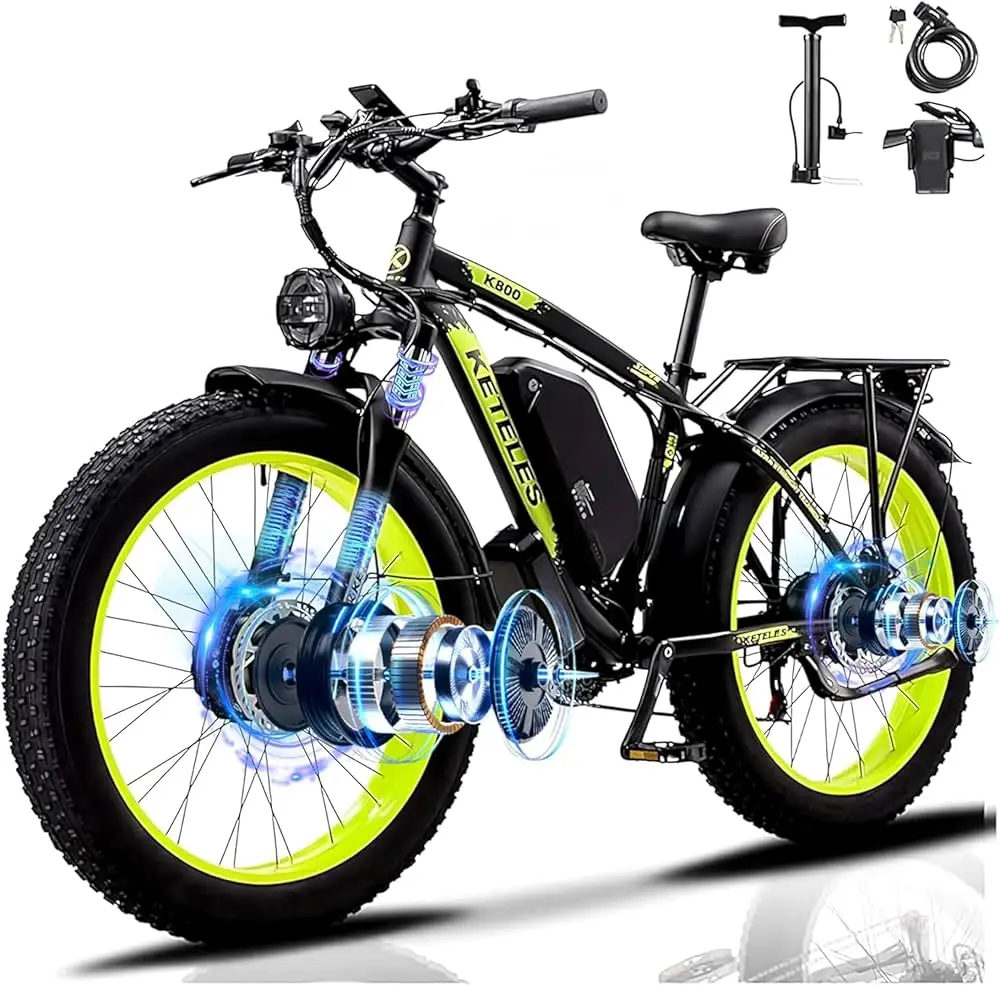 FAST SHIPPING ON Keteles K800 1000W Electric Road and Mountain Bike with Full Suspension for Adults, EU, USA,
FAST SHIPPING ON Keteles K800 1000W Electric Road and Mountain Bike with Full Suspension for Adults, EU, USA,