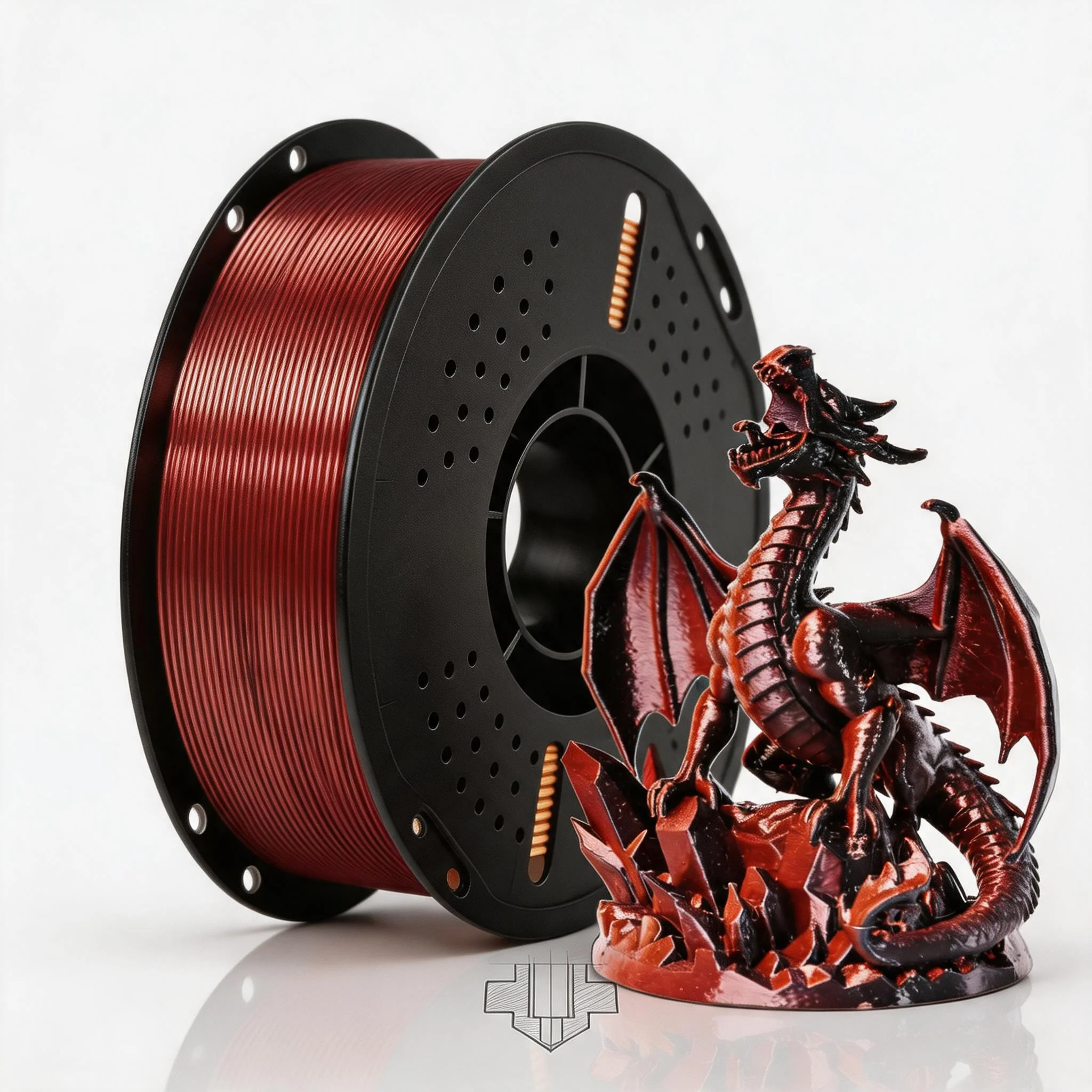 Silk PLA 3D Printer Filament, Silk Dual Color black red PLA Filament 1.75mm, Shiny Coextrusion PLA Filament, Color Change,1kg
Silk PLA 3D Printer Filament, Silk Dual Color black red PLA Filament 1.75mm, Shiny Coextrusion PLA Filament, Color Change,1kg