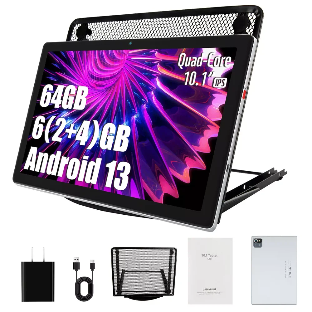 MB1001 10.1 Inch Android 13 Tablet 6GB RAM 64GB ROM 128GB Expandable 5000mAh Battery HD Touch Screen With Cooling Stand Holder
MB1001 10.1 Inch Android 13 Tablet 6GB RAM 64GB ROM 128GB Expandable 5000mAh Battery HD Touch Screen With Cooling Stand Holder